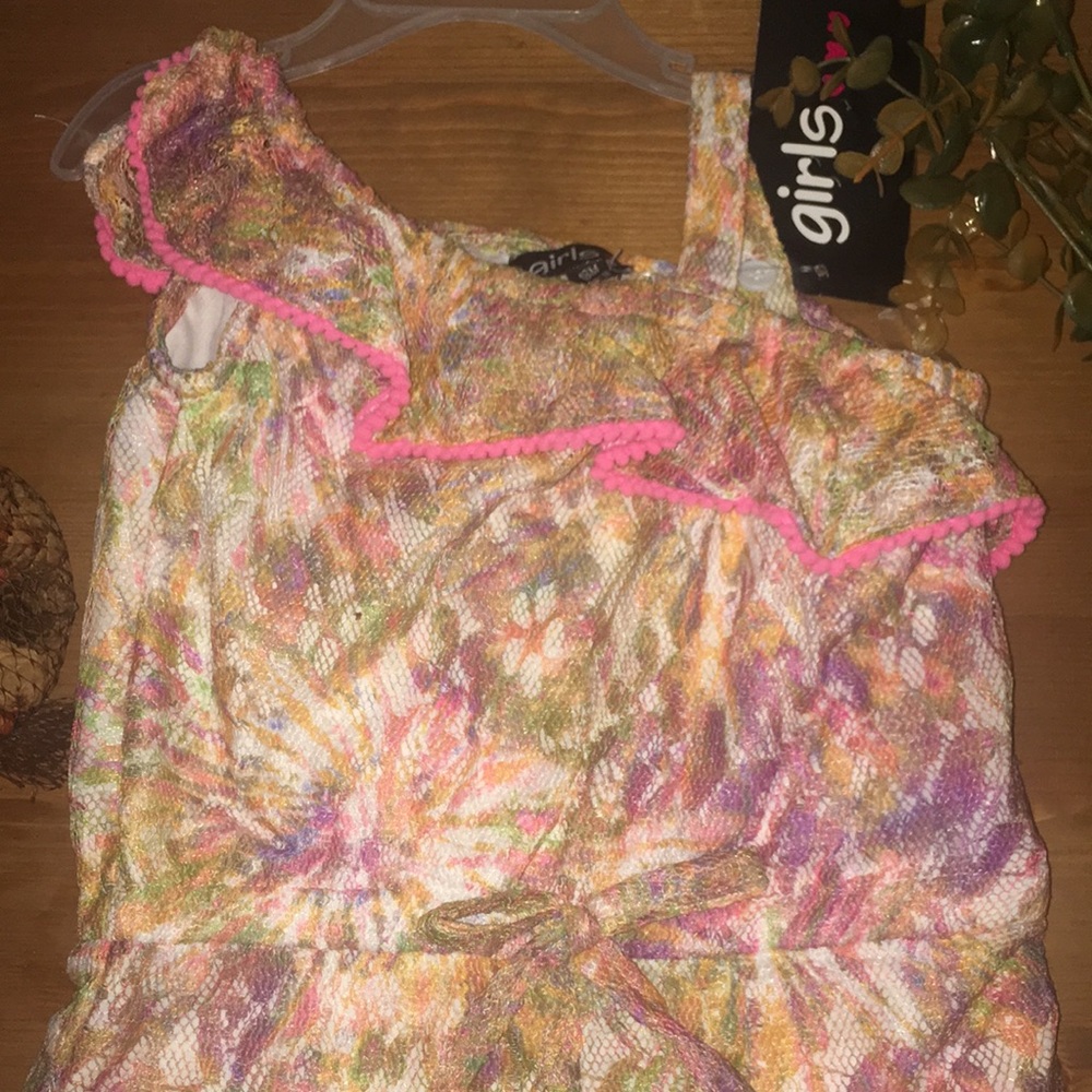 Baby Multicolor Ruffle Lace Romper Set - Picture 2 of 5